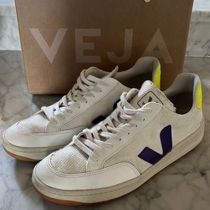 Hard to find Vejas with the bright yellow heel and purple V.